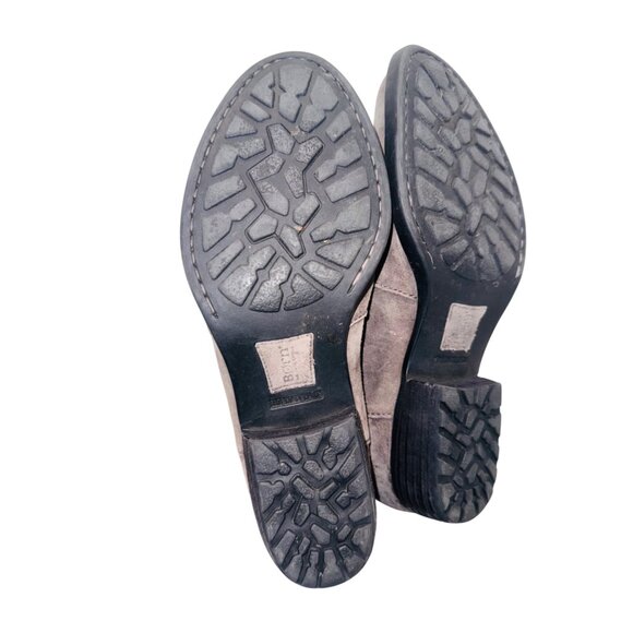 Born Kerri Final Suede Ankle Boots 9 Gray Brown Distressed Western Boho Cottage - Picture 5 of 12